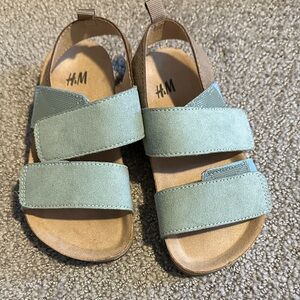 H&M Kids Sage Green Double-Strap Velcro Sandals